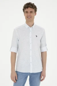 US Polo Assn. Men Blue Long Sleeve Shirt - Image 3