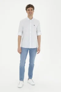 US Polo Assn. Men Blue Long Sleeve Shirt - Image 4