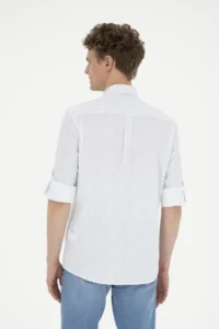 US Polo Assn. Men Blue Long Sleeve Shirt - Image 5