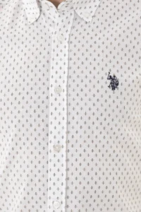 US Polo Assn. Men Beige Printed White Shirt - Image 7