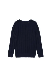 US Polo Assn. Boys' Navy Blue Basic Crew Neck Sweater - Image 2