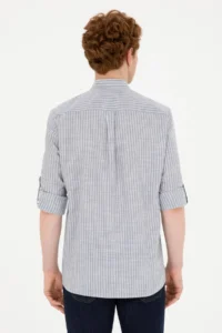 US Polo Assn. Men Tippet Striped Gray Shirt - Image 5