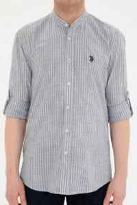 US Polo Assn. Men Tippet Striped Gray Shirt - Image 6