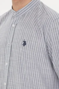 US Polo Assn. Men Tippet Striped Gray Shirt - Image 7