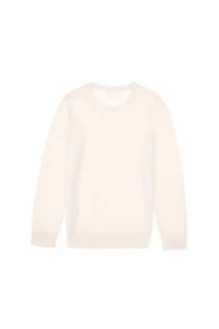 US Polo Assn. Girls' Cream Crew Neck Basic Sweater - Image 3
