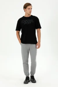 US Polo Assn. Men Gray Melanj Sweatpants