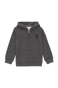 US Polo Assn. Boys' Anthracite Melanj Basic Sweatshirt