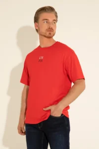US Polo Assn. Men comfort Fit Crew Neck Red T-Shirt - Image 2