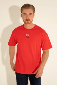 US Polo Assn. Men comfort Fit Crew Neck Red T-Shirt - Image 4