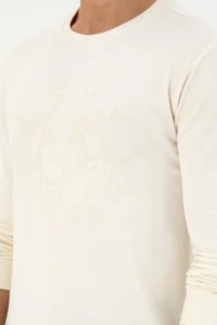 US Polo Assn. Men Regular Fit Crew Neck Cream Sweatshirt - Image 7