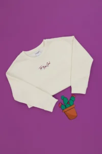 US Polo Assn. Girls' Cream Crew Neck Sweatshirt