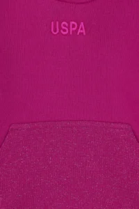 US Polo Assn. Girls' Fuchsia Hooded Sweatshirt - Image 3