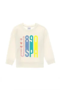 US Polo Assn. Girls' Cream Crew Neck Sweatshirt - Image 2