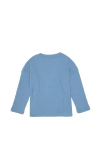 US Polo Assn. Girls' Light Blue Crew Neck Sweatshirt - Image 2