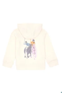US Polo Assn. Girls' Cream Hooded Sweatshirt - Image 3