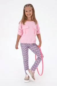 US Polo Assn. Girls' Pink Sweatshirt - Image 2