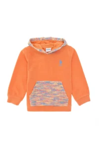 US Polo Assn. Girls' Salmon Hooded Sweatshirt - Image 3