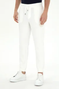 US Polo Assn. Men Cream Sweatpants - Image 2