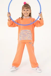 US Polo Assn. Girls' Salmon Sweatpants - Image 2