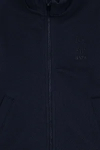 US Polo Assn. Boys' Zippered Navy Blue Sweatshirt - Image 3