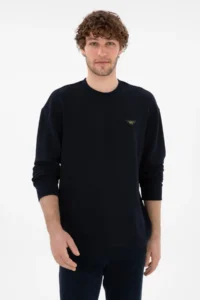 US Polo Assn. Men comfort Fit Crew Neck Navy Blue Sweatshirt - Image 3