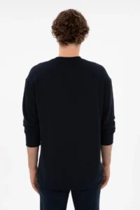 US Polo Assn. Men comfort Fit Crew Neck Navy Blue Sweatshirt - Image 5