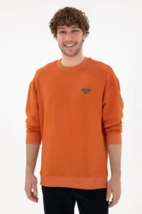 US Polo Assn. Men comfort Fit Crew Neck Cinnamon Sweatshirt - Image 3