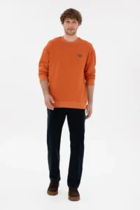 US Polo Assn. Men comfort Fit Crew Neck Cinnamon Sweatshirt - Image 4