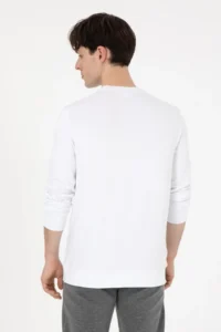 US Polo Assn. Men Regular Fit Crew Neck White Sweatshirt - Image 5