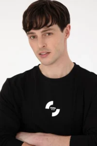 US Polo Assn. Men Regular Fit Crew Neck Black Sweatshirt - Image 2