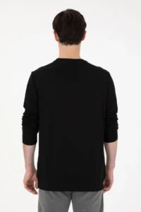 US Polo Assn. Men Regular Fit Crew Neck Black Sweatshirt - Image 5