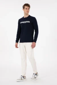 US Polo Assn. Men Cream Sweatpants - Image 3