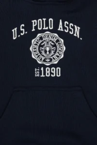 US Polo Assn. Boys' Navy Blue Hooded Sweatshirt - Image 3