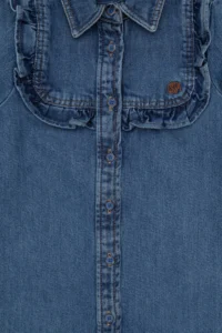 US Polo Assn. Girls' Blue Jeans Dress - Image 3