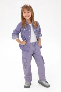 US Polo Assn. Girls' Violet Jeans Shirt - Image 2
