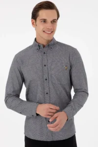 US Polo Assn. Men Navy Blue Long Sleeve Shirt - Image 3