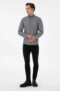 US Polo Assn. Men Navy Blue Long Sleeve Shirt - Image 4