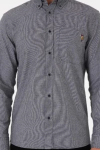 US Polo Assn. Men Navy Blue Long Sleeve Shirt - Image 6