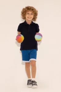 US Polo Assn. Boys' Navy Blue Basic Polo Shirt Collar T-Shirt - Image 2