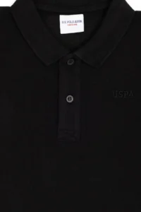 US Polo Assn. Boys' Black Basic Polo Shirt Collar T-Shirt - Image 7
