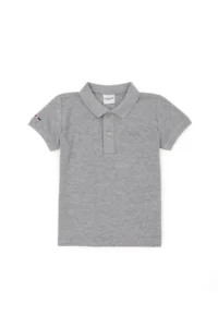 US Polo Assn. Boys' Gray Melanj Basic Polo Shirt Collar T-Shirt