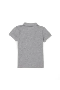 US Polo Assn. Boys' Gray Melanj Basic Polo Shirt Collar T-Shirt - Image 2