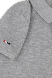 US Polo Assn. Boys' Gray Melanj Basic Polo Shirt Collar T-Shirt - Image 4