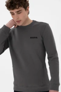 US Polo Assn. Men Regular Fit Crew Neck Anthracite Sweatshirt - Image 3