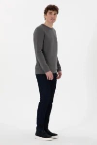 US Polo Assn. Men Regular Fit Crew Neck Anthracite Sweatshirt - Image 4