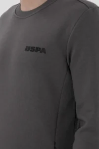 US Polo Assn. Men Regular Fit Crew Neck Anthracite Sweatshirt - Image 7