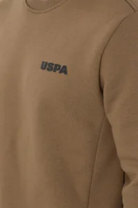 US Polo Assn. Men Regular Fit Crew Neck Khaki Sweatshirt - Image 7