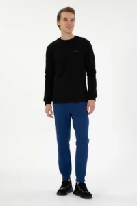 US Polo Assn. Men Regular Fit Crew Neck Black Sweatshirt - Image 4