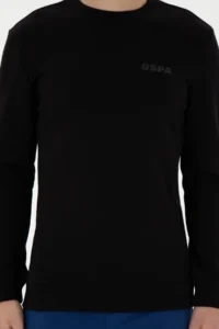 US Polo Assn. Men Regular Fit Crew Neck Black Sweatshirt - Image 6