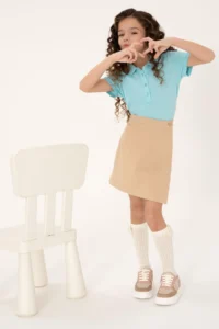 US Polo Assn. Girls' Sand Weaving Shorts Skirt
